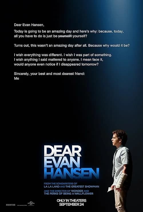 Dear Evan Hansen film posteri